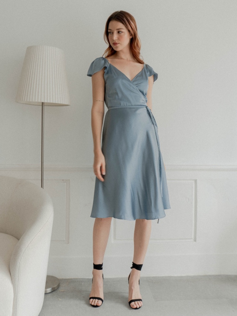 Noire satin dress